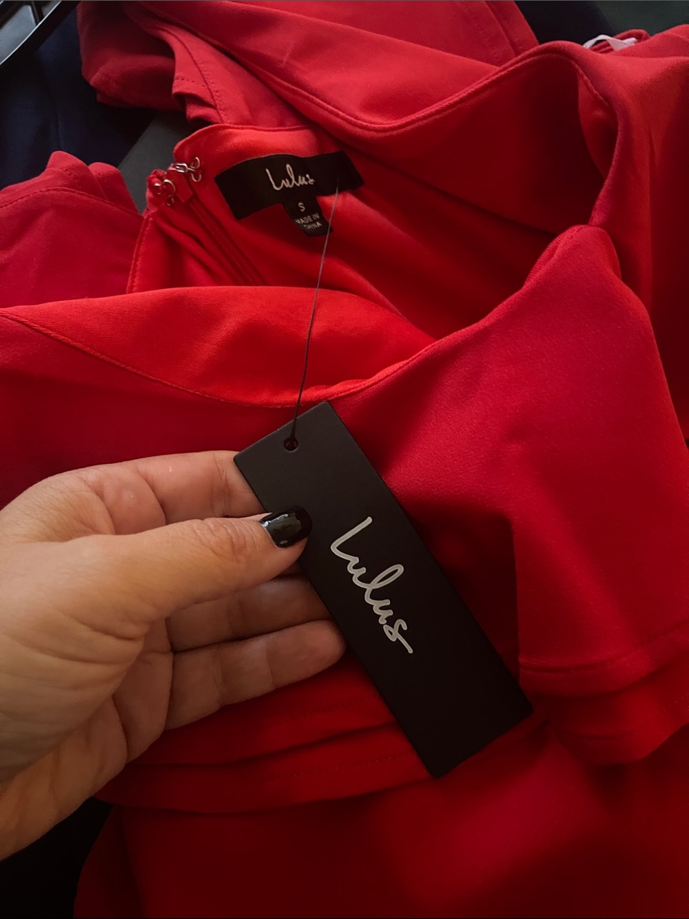 Lulu's Red Ruffle V-Neck Mini Dress - Picture 6 of 6